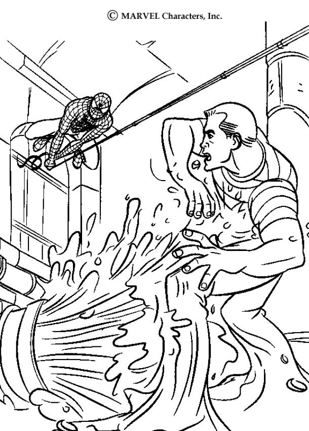 610x850 Spiderman And Sandman Coloring Pages