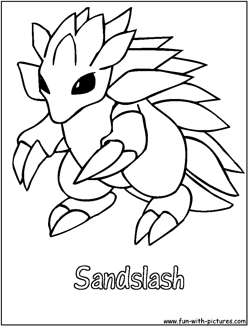 Sandslash Coloring Page 800x1050 Sandslash Coloring Page