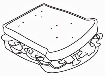 Sandwich Coloring Page