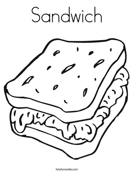 468x605 Sandwich Coloring Page
