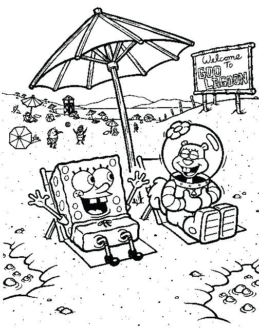 504x640 Sandy Cheeks Coloring Pages And Sandy On Beach Coloring Page Sandy