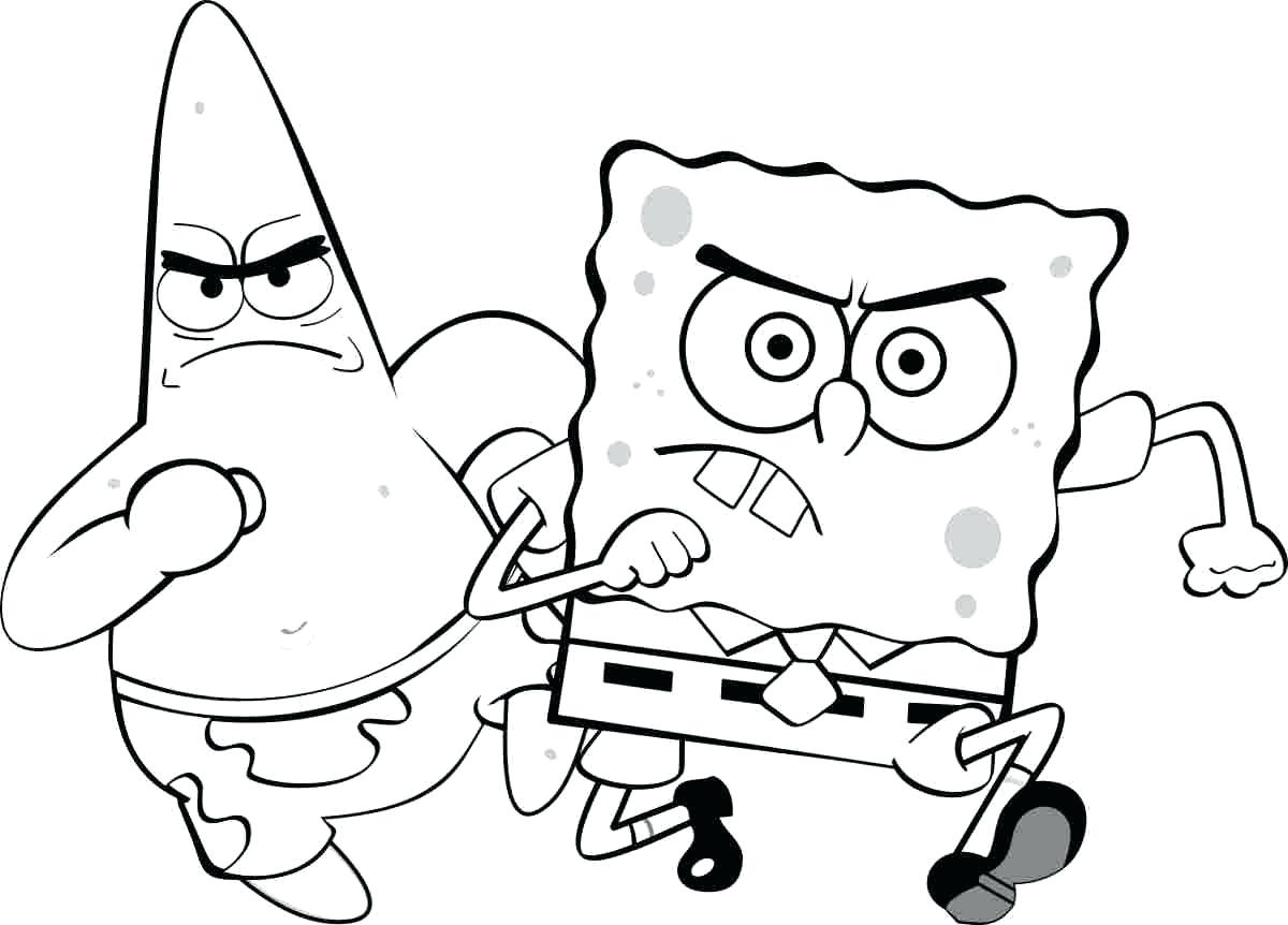1200x862 Easily Black And White Spongebob Pictures Coloring Pages