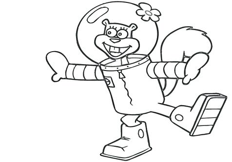 Sandy Cheeks Coloring Pages Sandy Cheeks Without Her Suit Coloring 476x333 Sandy Cheeks Coloring Pages Sandy Cheeks Without Her Suit Coloring