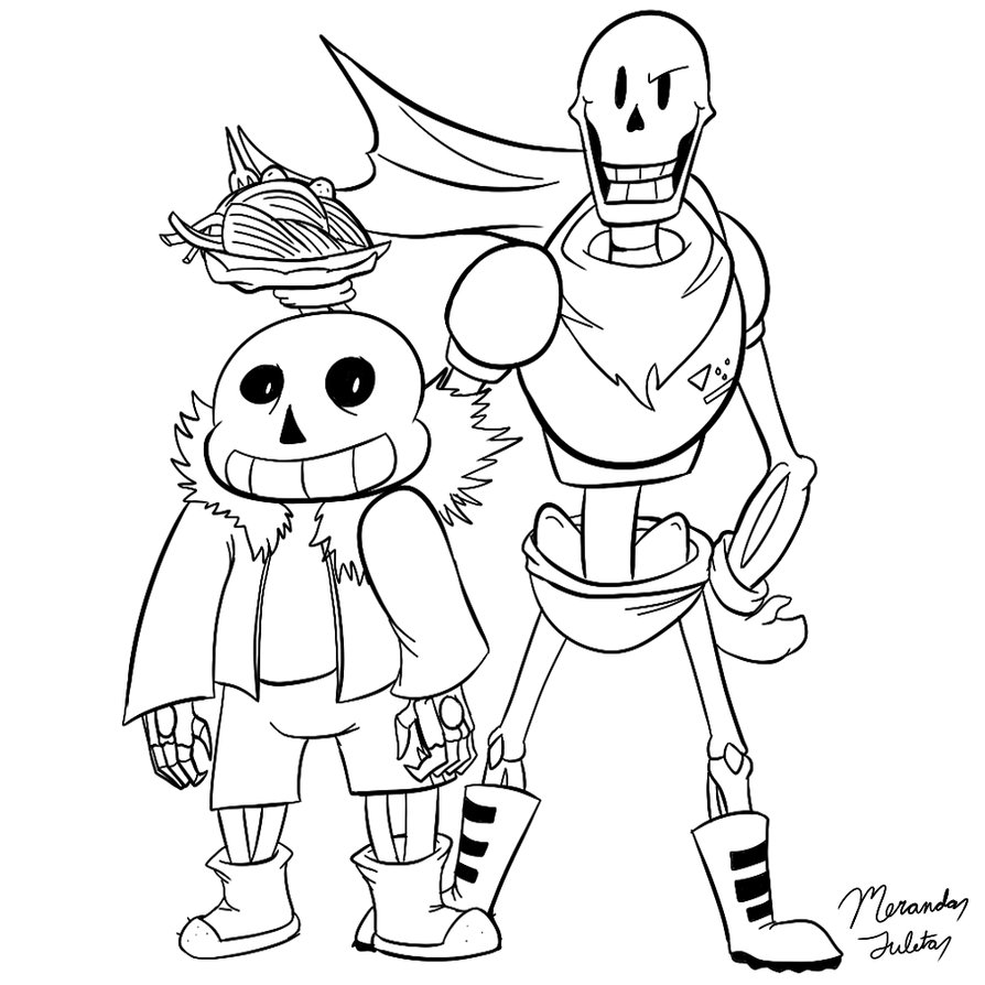 Sans And Papyrus Coloring Page By Dragonfire1000 894x894 Sans And Papyrus Coloring Page By Dragonfire1000