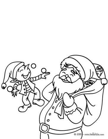364x470 Santa's Helpers Coloring Pages