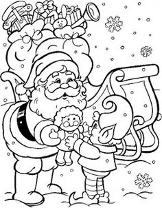 236x302 Christmas Coloring Pages Free Printable, Free And Santa