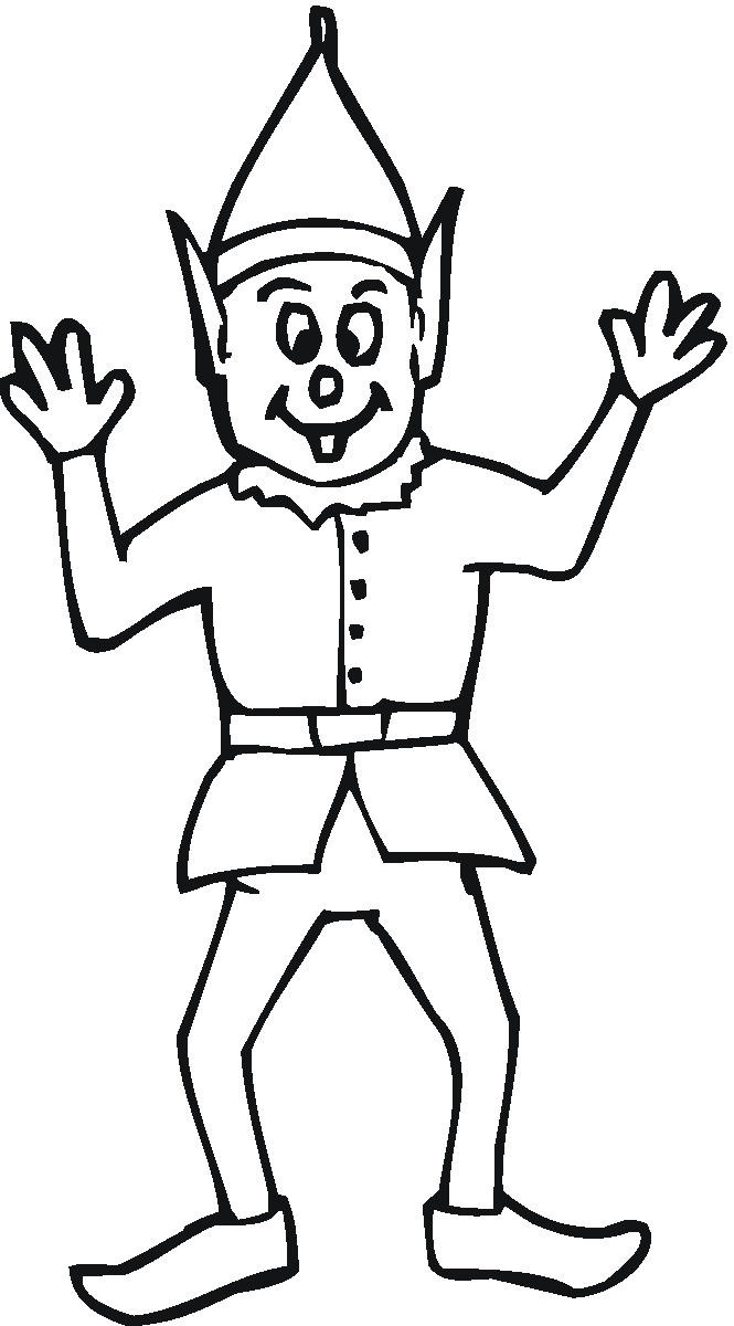 665x1200 Elf Coloring Pages