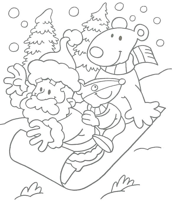 586x709 Santa And His Sleigh Coloring Pages Kids Coloring Sleigh Coloring