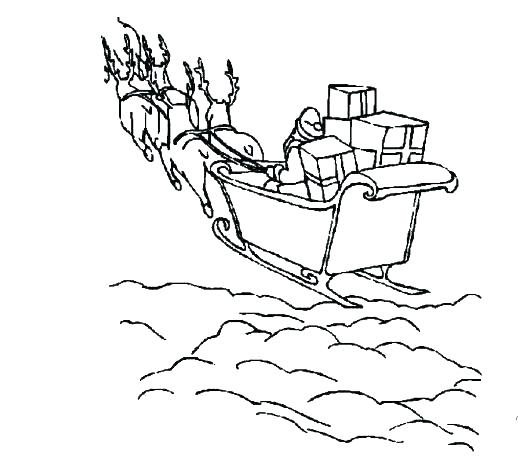 518x459 Santa Sleigh Coloring Page Sled Coloring Pages Sled Coloring Pages