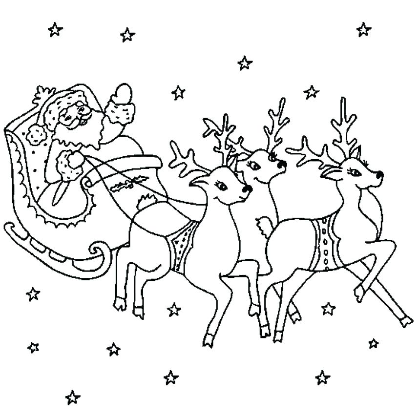 858x858 Coloring Page Santa Sleigh Coloring Page Sleigh Coloring Page