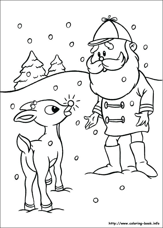 567x794 Reindeer Picture To Color The Red Nosed Reindeer Coloring Pages