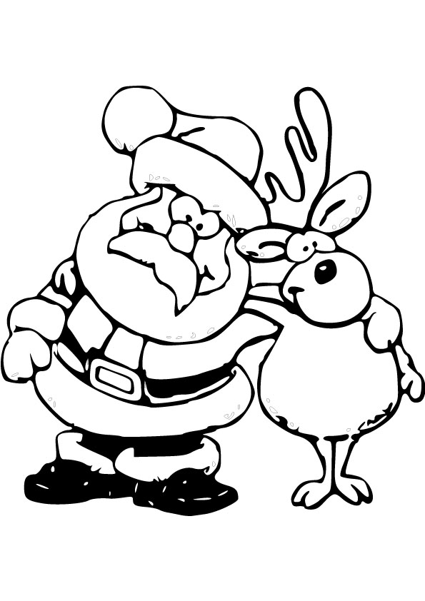 Coloring Pages Of Rudolph And Santa Rudolph Santa Colouring Pages 595x842 Coloring Pages Of Rudolph And Santa Rudolph Santa Colouring Pages