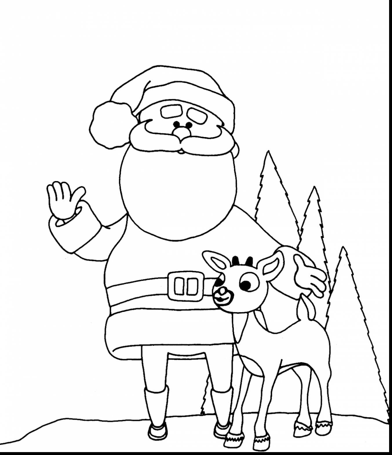 Rudolph And Santa Claus Coloring Pages For Kids Best Of Unique 1353x1570 Rudolph And Santa Claus Coloring Pages For Kids Best Of Unique