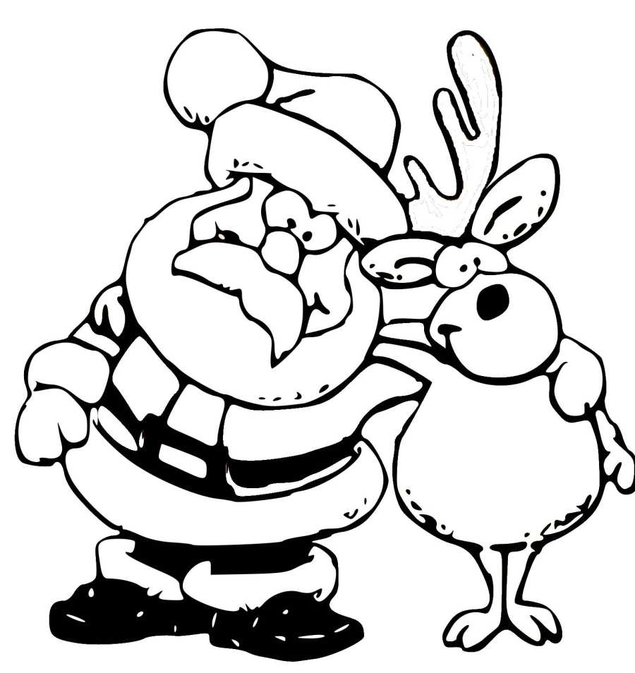 Santa Coloring Pages 900x954 Santa Coloring Pages