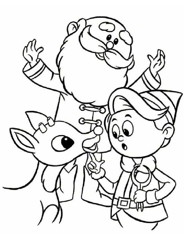 Coloring Pages Of Rudolph And Santa Rudolph Santa And Hermey 600x776 Coloring Pages Of Rudolph And Santa Rudolph Santa And Hermey