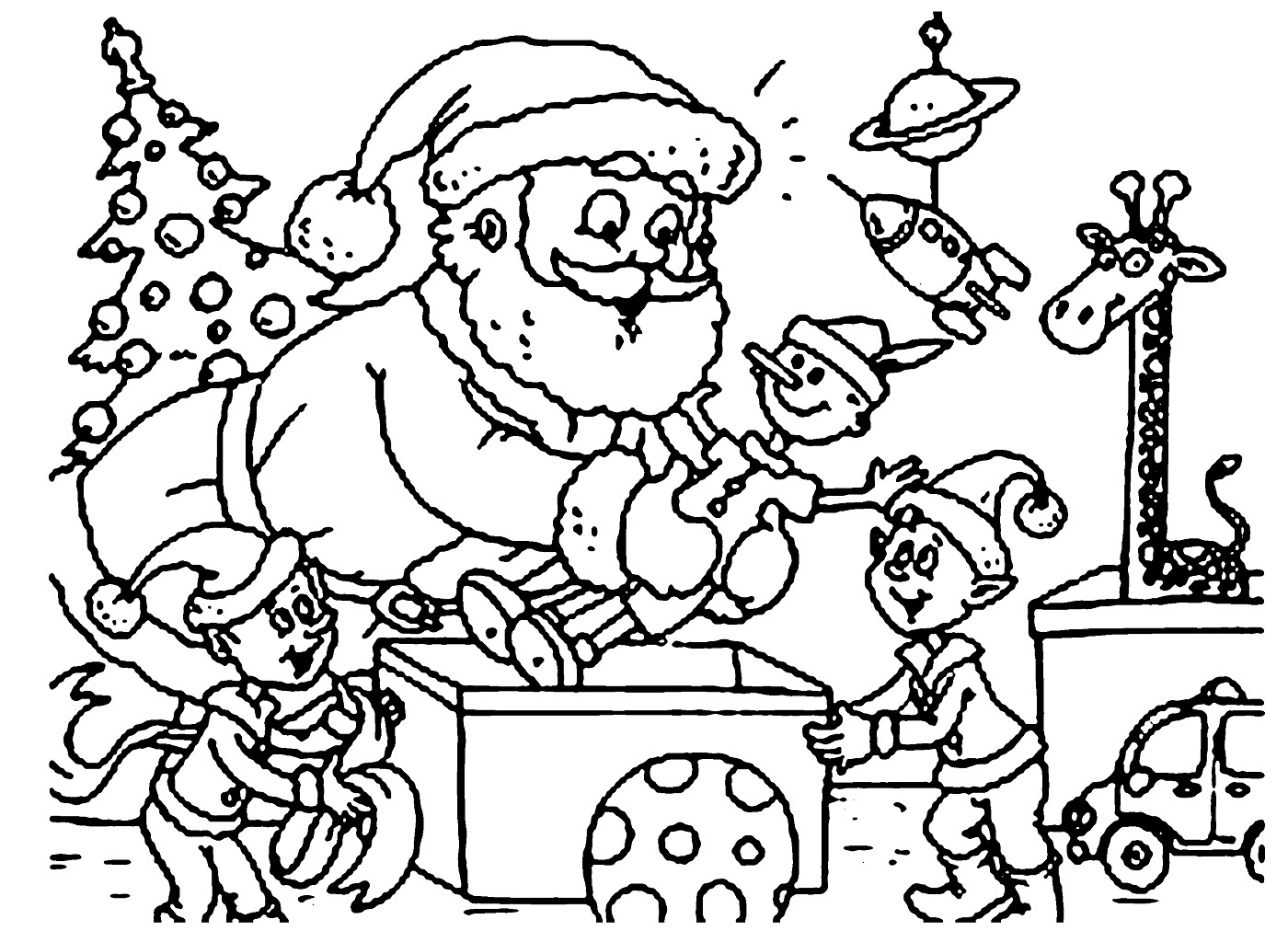 1400x1012 Santa Claus Coloring Pages
