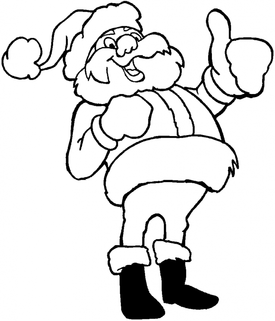 Santa Claus Coloring Pages For Kids
