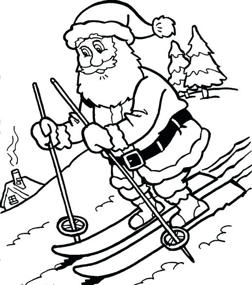 Santa Claus Coloring Sheet With A Enjoying The Snowy Day Coloring 518x585 Santa Claus Coloring Sheet With A Enjoying The Snowy Day Coloring