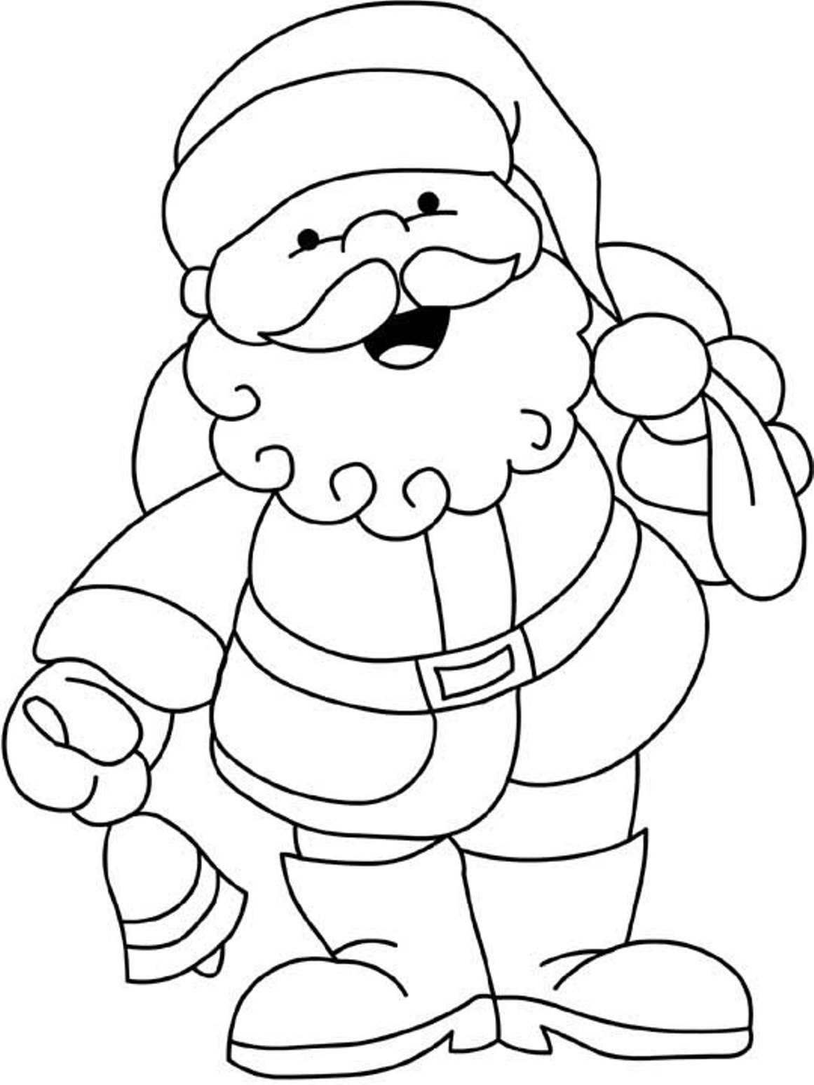 1161x1548 Santa Coloring Pages 2 Santa Santa Coloring Page