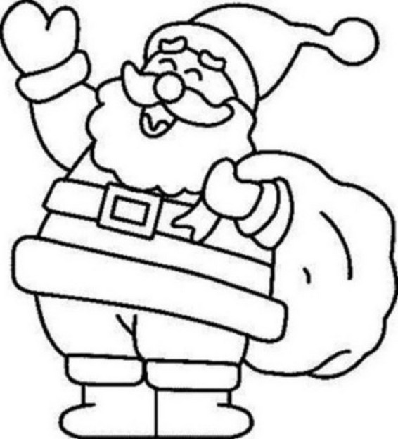 Printable Jolly Santa Claus Coloring Page 566x623 Printable Jolly Santa Claus Coloring Page