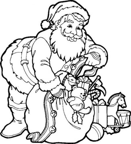Santa Claus Coloring Page Amp Coloring Book 454x500 Santa Claus Coloring Page Amp Coloring Book