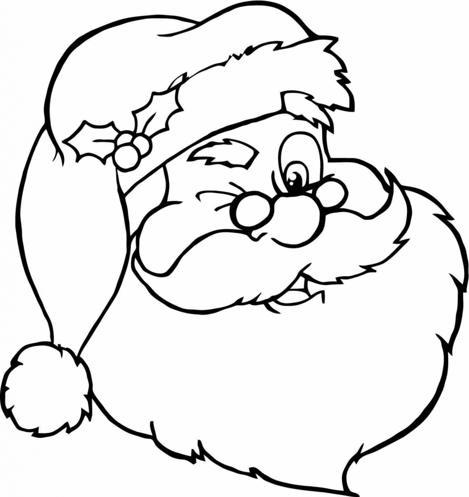 Santa Coloring Page 967x1024 Santa Coloring Page