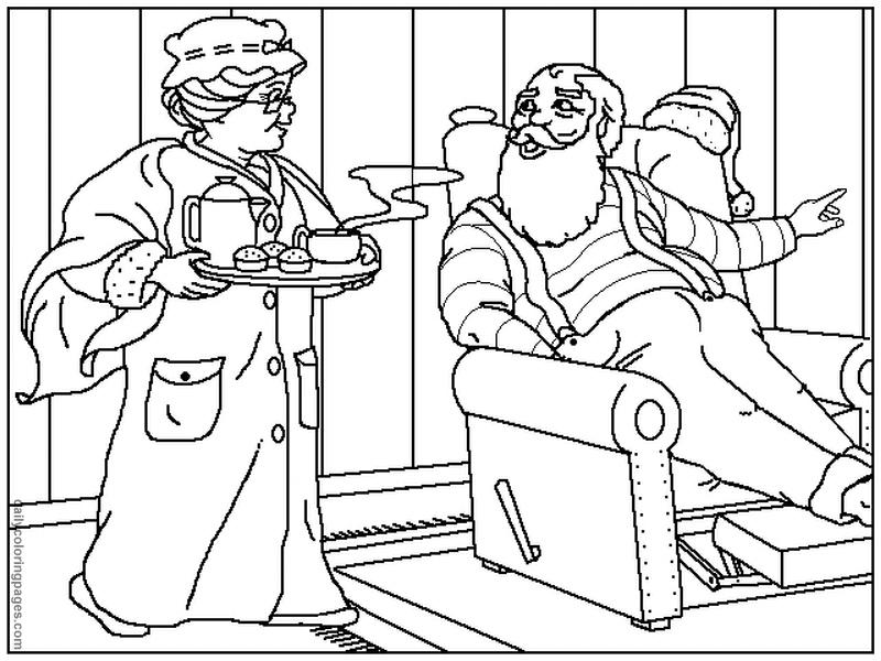 Mrs Claus Coloring Pages 800x600 Mrs Claus Coloring Pages