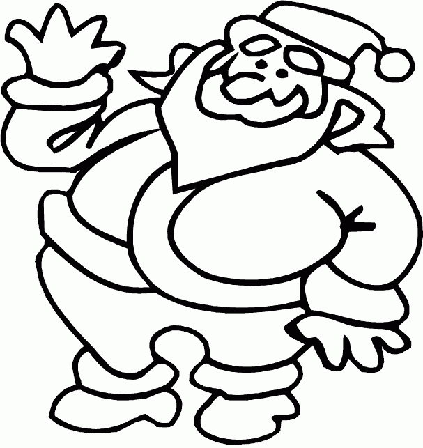 607x643 Kids N 85 Coloring Pages Of Christmas Santa Claus