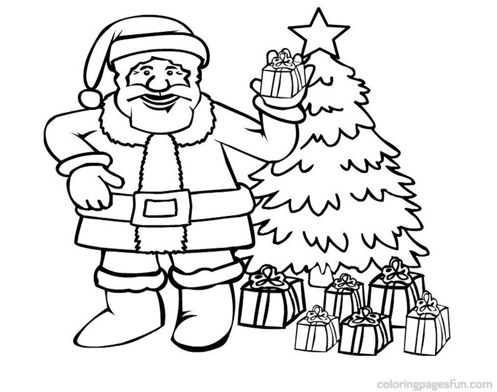 1014x800 Christmas Santa Claus Coloring Pages