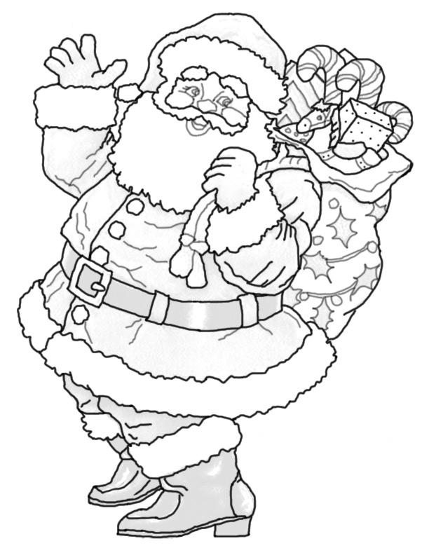 612x792 Printable Coloring Pages Christmas Santa Christmas Coloring