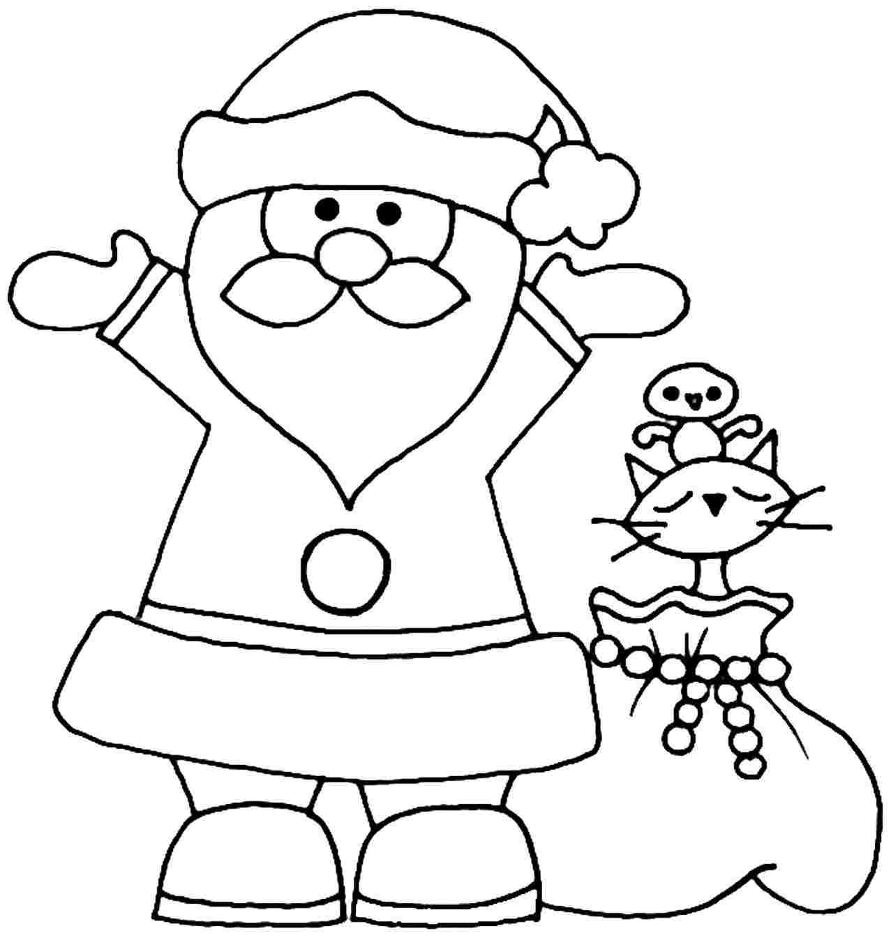 1277x1344 Santa Claus Coloring Pages