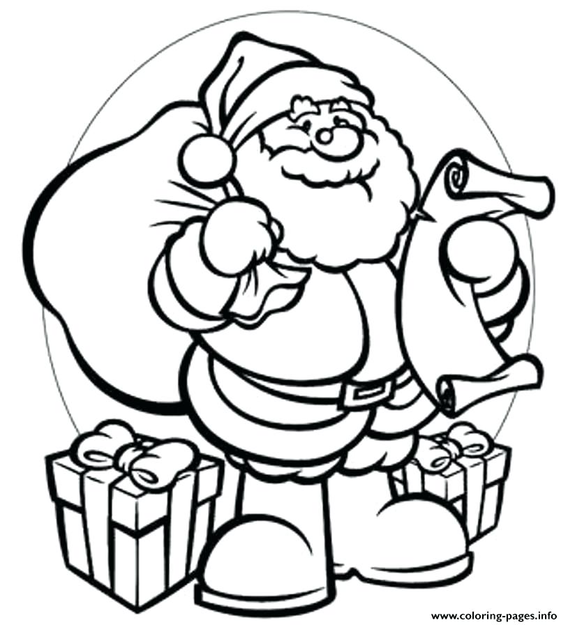 814x896 Santa Coloring Pages Printable Gifts Coloring Pages Christmas