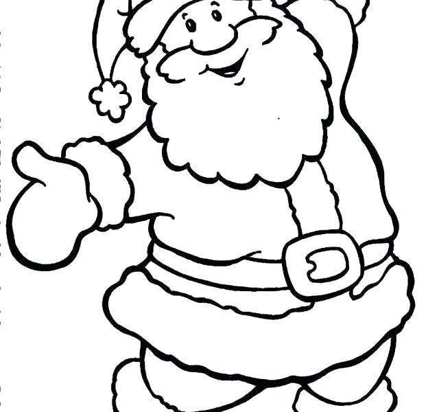 640x600 Santa Coloring Pages Free