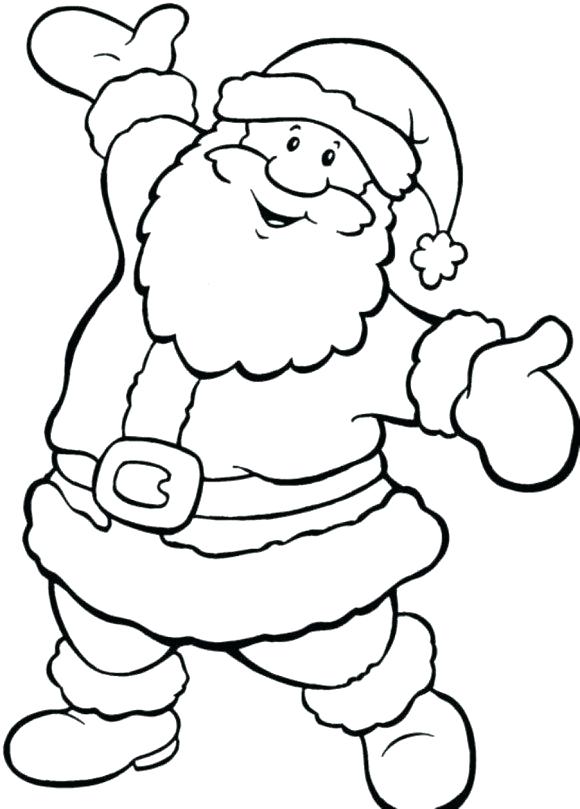 580x809 Santa Coloring Pages