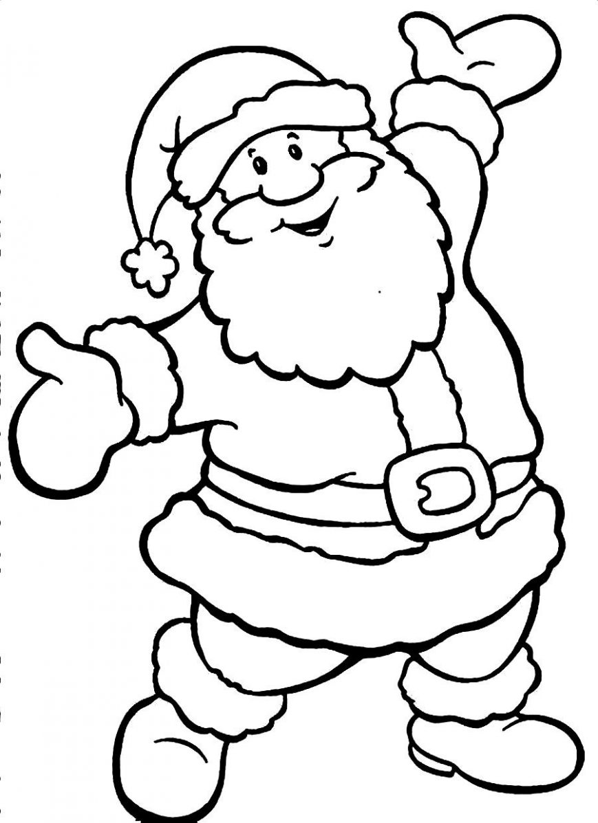869x1197 Online Coloring Pages Santa Claus