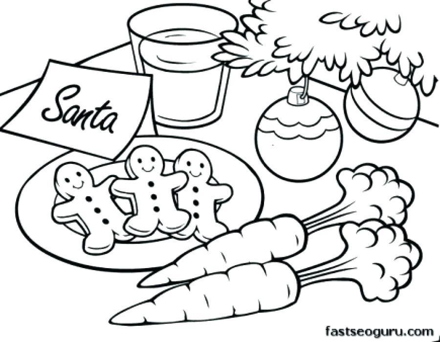 900x699 Printable Santa Coloring Pages Free Christmas And Pictures Page
