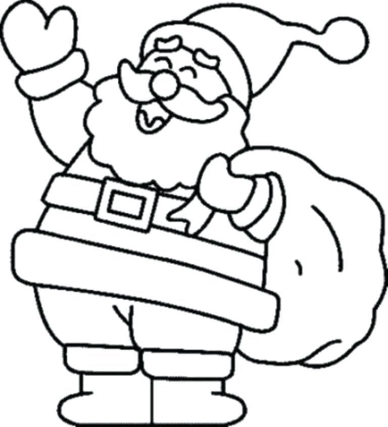 768x845 Santa Coloring Pages For Kids Xmas Coloring Sheets Printable Kids