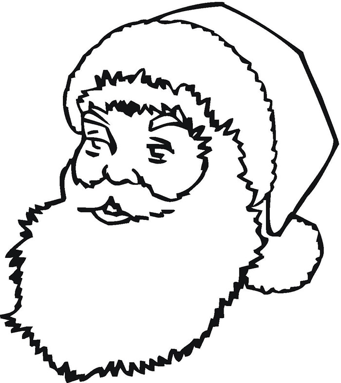 Santa Face Coloring Page