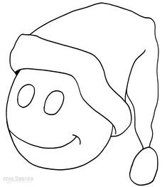 Santa Hat Coloring Page