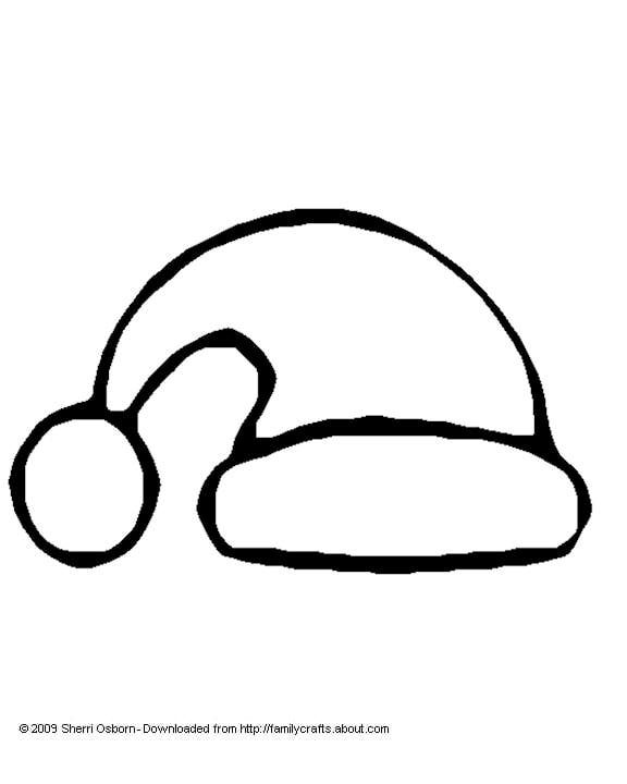 Santa Hat Coloring Page And Template Santa Hat, Santa And Template 576x720 Santa Hat Coloring Page And Template Santa Hat, Santa And Template