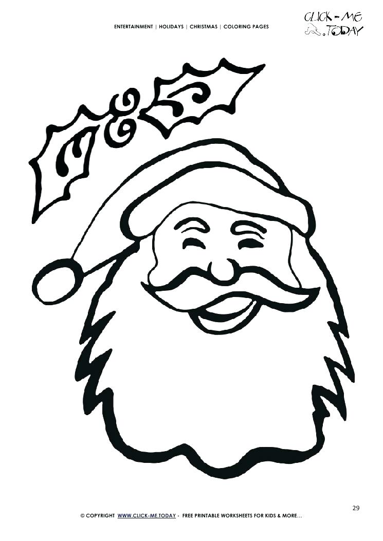 Santa Hat Coloring Pages Coloring Pages Face Coloring Page 745x1053 Santa Hat Coloring Pages Coloring Pages Face Coloring Page