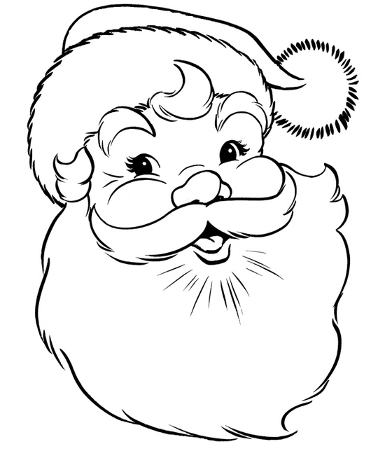 The Old Happy Christmas Santa Hat Coloring Page Christmas 550x644 The Old Happy Christmas Santa Hat Coloring Page Christmas