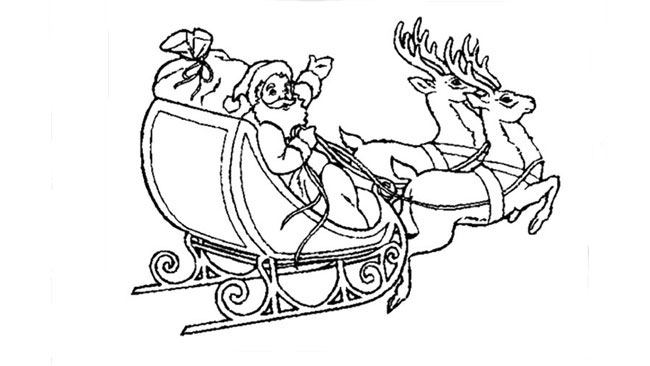 Santa In His Sleigh Coloring Pages at GetColorings.com | Free printable ...