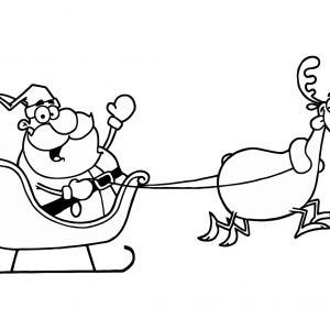 Santa In His Sleigh Coloring Pages at GetColorings.com | Free printable