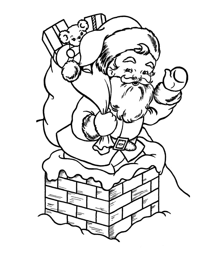 Santa Printable Coloring Pages