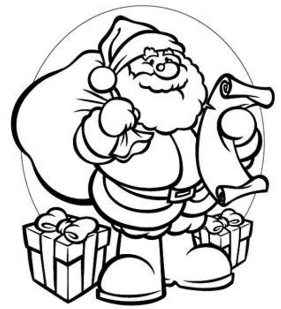 Santa Coloring Pages 2018 Within Of Designs 19 580x638 Santa Coloring Pages 2018 Within Of Designs 19