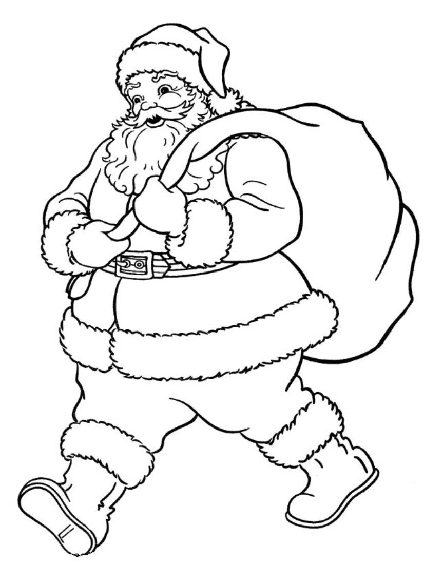 Christmas Coloring Pages For Free Online Santa Printable 863x1099 Christmas Coloring Pages For Free Online Santa Printable