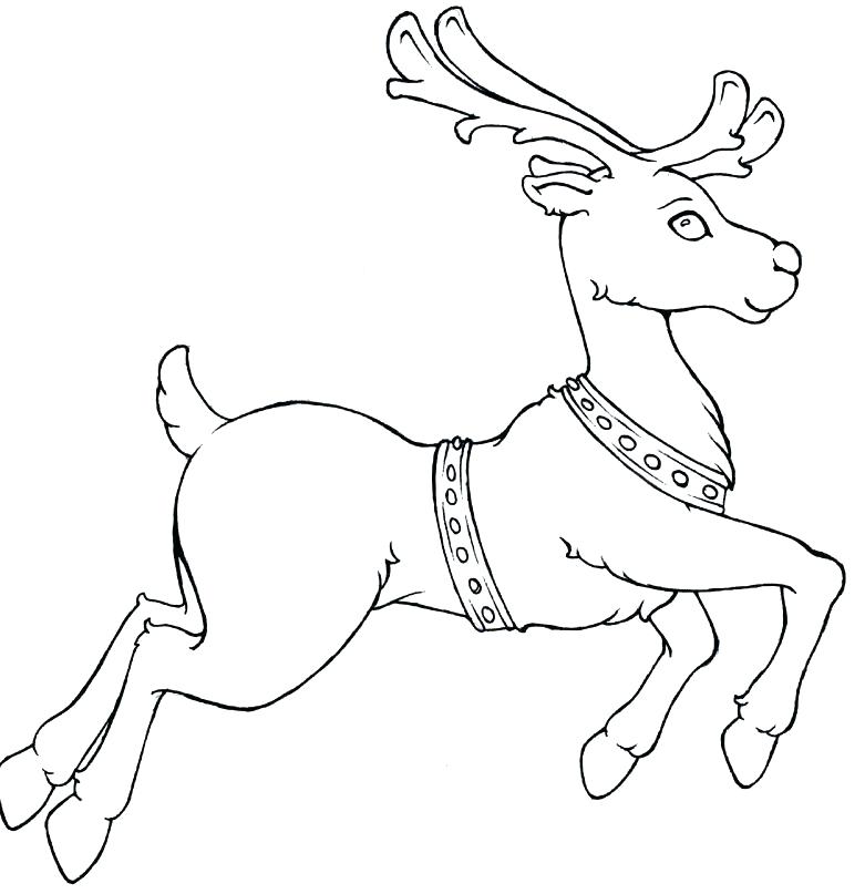 781x807 Santa With Reindeer Coloring Pages Sleigh Coloring Page Sleigh