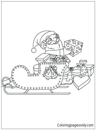377x509 Coloring Page Santa Sleigh Coloring Page Sleigh Coloring Page