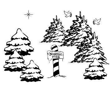 360x300 Printable Christmas Coloring Pages